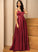 A-Line Straps&Sleeves Silhouette Fabric V-neck Neckline Satin Length Floor-Length Charity Natural Waist Tea Length Bridesmaid Dresses