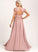 Neckline Length Floor-Length Silhouette Fabric A-Line Embellishment Ruffle V-neck Raven Bridesmaid Dresses