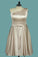 New Arrival Cocktail Dresses One Shoulder A Line With Sash Satin