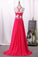 New Arrival A Line Chiffon Halter Open Back Prom Dresses