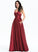 Ruffle Neckline Fabric Length Floor-Length Silhouette A-Line V-neck Embellishment Leah Sleeveless Velvet Bridesmaid Dresses