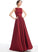 Straps ScoopNeck Floor-Length Satin Length A-Line Neckline Fabric Silhouette Arabella Sleeveless Natural Waist Bridesmaid Dresses