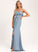 A-Line Ruffle V-neck Embellishment Silhouette Length Neckline Fabric Floor-Length Desirae Sleeveless Off The Shoulder Bridesmaid Dresses