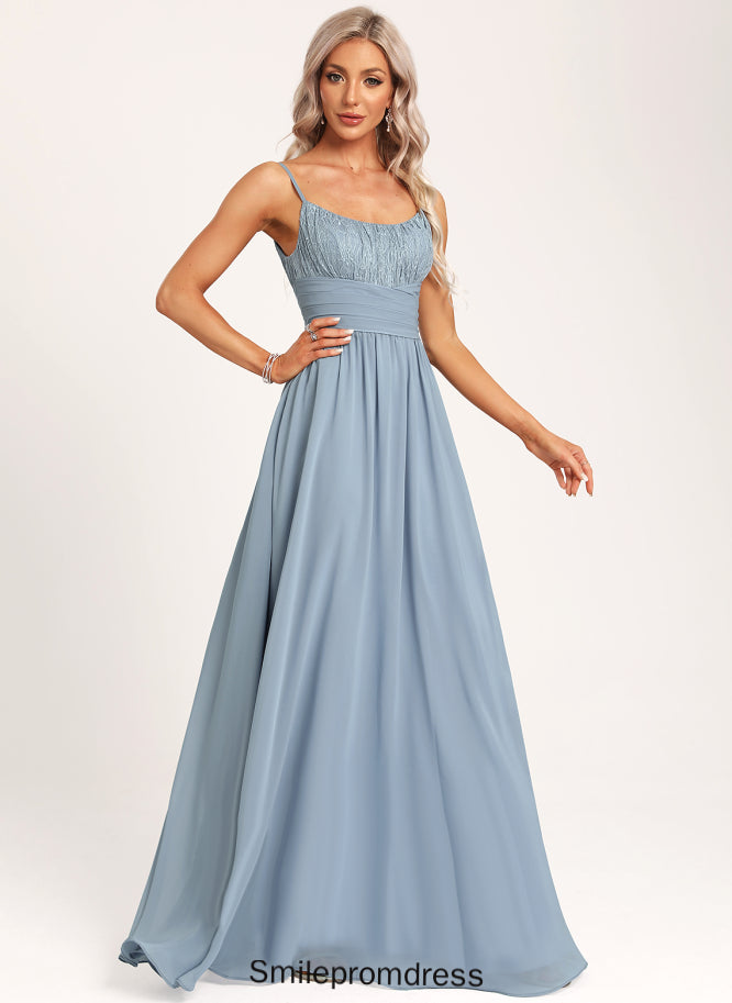 Fabric Lace Straps&Sleeves Floor-Length A-Line Scoop Length Neckline Silhouette Brynn Empire Waist A-Line/Princess Bridesmaid Dresses