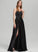 Satin Straps&Sleeves A-Line Square Fabric Floor-Length Length Silhouette Neckline Lauretta Bridesmaid Dresses