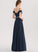 V-neck Cold A-Line Floor-Length Shoulder Sequins Beading Prom Dresses Pleated With Chiffon Nicole