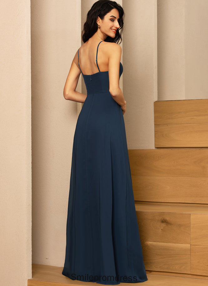 Silhouette Fabric Length Floor-Length Neckline Straps&Sleeves Square A-Line Lexi Bridesmaid Dresses