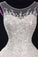 2021 A Line Wedding Dresses Scoop Tulle With Applique And Beads Lace Up