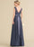 ScoopNeck Floor-Length Silhouette Embellishment Fabric Length A-Line Bow(s) Neckline Alyson Natural Waist Spaghetti Staps Bridesmaid Dresses
