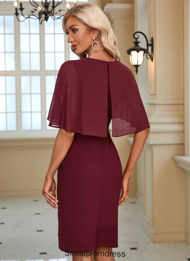 Deborah Sleeves Blends Club Dresses Neck 1/2 Dresses Midi Elegant Round Cotton Bodycon