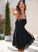 A-line Spaghetti Sleeveless Straps Chiffon Sexy Dresses Club Dresses Julie Mini