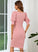 Milagros Sleeves Dresses U-Neck Blends Bodycon Elegant 1/2 Midi Cotton Club Dresses