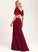 Ruffle Embellishment Length A-Line Fabric Neckline Silhouette V-neck Floor-Length Melanie Natural Waist Floor Length Bridesmaid Dresses