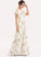 Embellishment Floor-Length A-Line Flower(s) Fabric SplitFront Neckline Silhouette Length V-neck Rose Natural Waist Bridesmaid Dresses