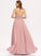 Silhouette V-neck Neckline Fabric Floor-Length A-Line Lace Length Straps Leyla Natural Waist A-Line/Princess Bridesmaid Dresses