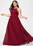 Length Scoop A-Line Fabric Ruffle Floor-Length Silhouette Neckline Embellishment Maleah Bridesmaid Dresses