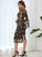 Round Long Neck Elegant Midi Flower(s) Lace Bodycon Sleeves Club Dresses Jacey Dresses