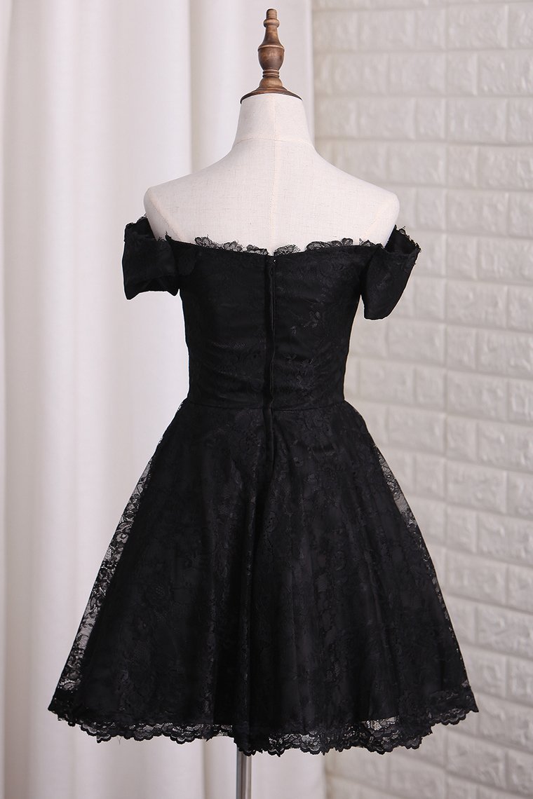 New Arrival Off The Shoulder A-Line Lace Cute Homecoming Dresses