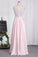 New Arrival A Line Scoop Chiffon Bridesmaid Dresses With Applique And Slit