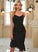 Ruffled Sleeveless Tulle Bodycon Flower(s) Dresses V-Neck Millicent Elegant Club Dresses Asymmetrical