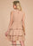 Ruffle Long Tulle Round A-line Elegant Dresses Raina Club Dresses Neck Sleeves Mini