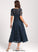 Dress A-Line Scoop Monica Club Dresses Tulle Asymmetrical Cocktail With Lace Neck Sequins