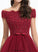 Bow(s) Silhouette Off-the-Shoulder Fabric A-Line Embellishment Length Asymmetrical Beading Neckline Annabel A-Line/Princess Bridesmaid Dresses
