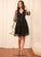 3/4 Sleeves Tulle Eva Elegant V-Neck Club Dresses Mini Dresses A-line