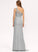 One-Shoulder Sequins Trumpet/Mermaid Fabric SweepTrain Neckline Silhouette Embellishment Length Clarissa V-Neck Floor Length Bridesmaid Dresses