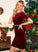 Round Velvet Neck Helen Elegant Bodycon Club Dresses Mini Short Sleeves Dresses