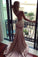 2021 Spaghetti Straps Evening Dresses Mermaid With Applique Open Back