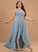 Asymmetrical Kendall Chiffon V-neck Prom Dresses A-Line