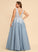 Tulle Ball-Gown/Princess V-neck Ainsley Floor-Length Prom Dresses