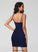 Homecoming With Dress Club Dresses Jersey Sequins Short/Mini Bodycon V-neck Isabell Ruffle