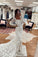 Gorgeous Square Neck Mermaid Lace Wedding Dresses