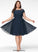 Bow(s) Fabric Neckline Silhouette Length Knee-Length Embellishment A-Line ScoopNeck Mimi Bridesmaid Dresses