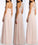 A Line Chiffon Blush Pink Formal Floor Length Cheap Bridesmaid Dresses Prom Dresses SSM836