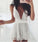 A Line Lace Ivory Deep V Neck Above Knee Homecoming Dresses Short Cocktail Dresses H1025