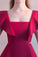 Elegant Square Neck Burgundy Sleeveless Short Homecoming Dresses