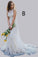 Bohemia Long V-neck Backless Elegant Beach Lace Wedding Dresses