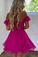 A Line Off-the-shoulder Lace Appliques Homecoming Dress