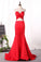 Sweetheart Evening Dresses Mermaid Satin Ruched Bodice Sweep Train