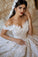 2021 A Line Off The Shoulder Wedding Dresses Tulle With Applique And Beads Court Train