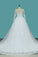 New Arrival V Neck Long Sleeves Tulle Wedding Dresses A Line With Applique