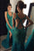 2021 Tulle Straps With Beads And Slit Prom Dresses Mermaid Open Back