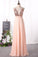 New Arrival Sexy Spaghetti Straps Prom Dresses A Line Chiffon With Slit Zipper Up