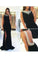 2021 Sexy Open Back Prom Dresses Scoop Chiffon With Beads And Slit