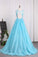 2021 Bateau A Line Prom Dresses Tulle With Applique Sweep Train