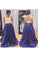 2021 A Line V Neck Prom Dresses Satin With Beading Sweep Train Zipper Up
