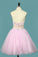Beaded Bodice Homecoming Dresses Sweetheart  A Line Short/Mini